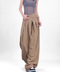 【予約販売】ベルクロWタックパンツ#ベージュ