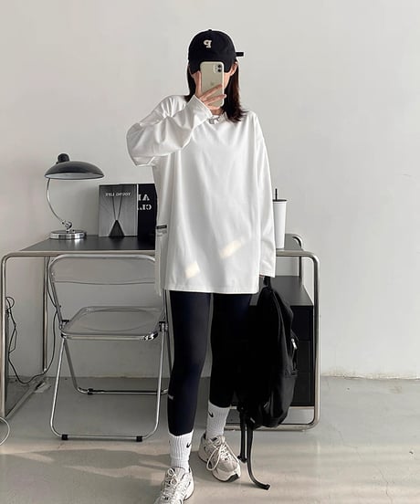 【予約販売】オーバーサイズ スリット ロングスリーブTシャツ