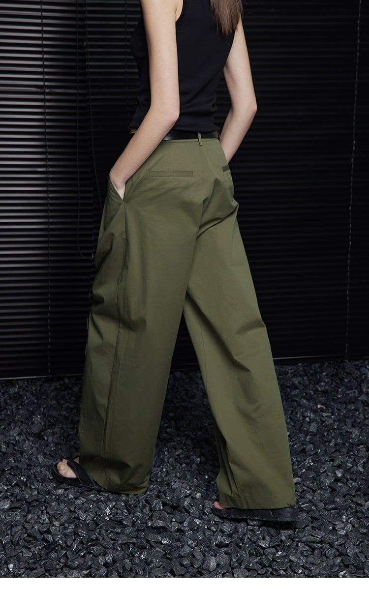 24ss【予約販売】ワークワイドタックパンツ#カーキ | KISHIKA 