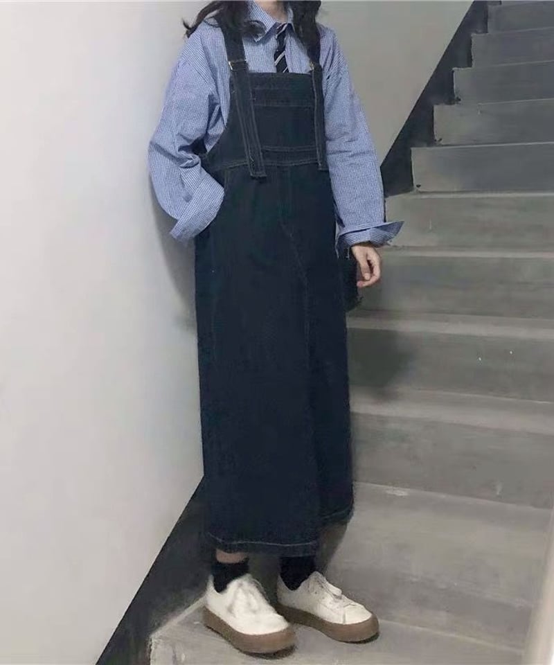 即納】デニム ジャンパースカート 21815−22 | KISHIKA