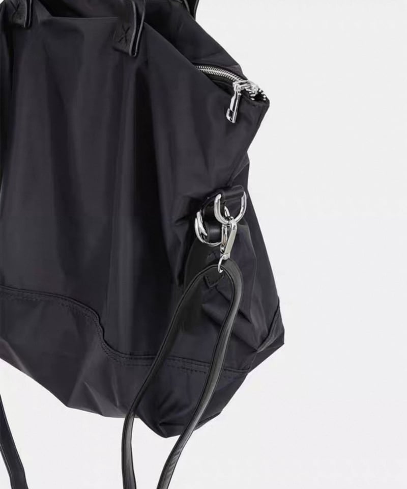 予約販売】大容量PUレザーハンドルナイロントートバッグ ショルダー