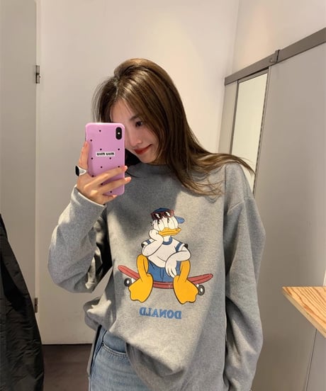 【予約販売】ドナルド ロングスリーブTシャツ バックプリント付シャツ
