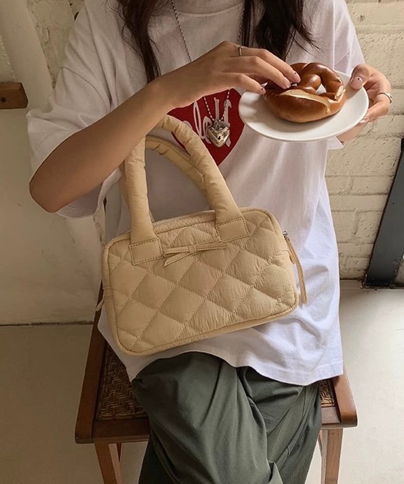 予約販売】りぼん キルティング ミニ ボストンバッグ | KISHIKA