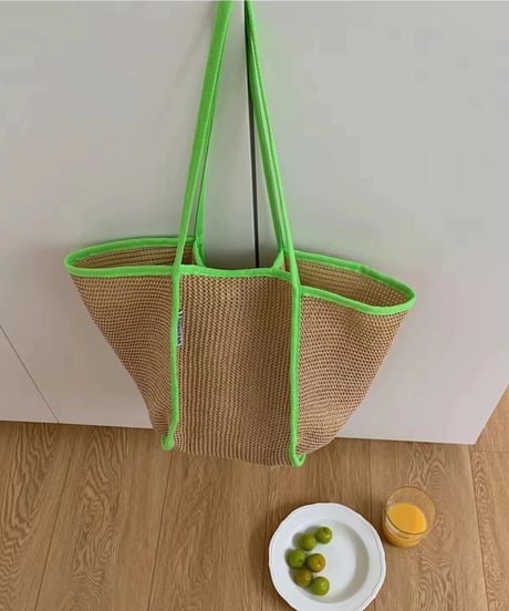 【予約販売】パイピングストロートートバッグ