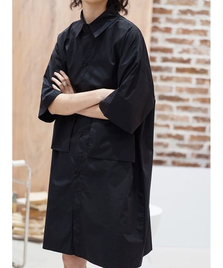 【予約販売】ビッグポケットシャツワンピース