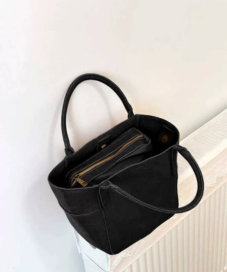 期間限定10%OFF【予約販売】レザー スクエア ミニトートバッグ