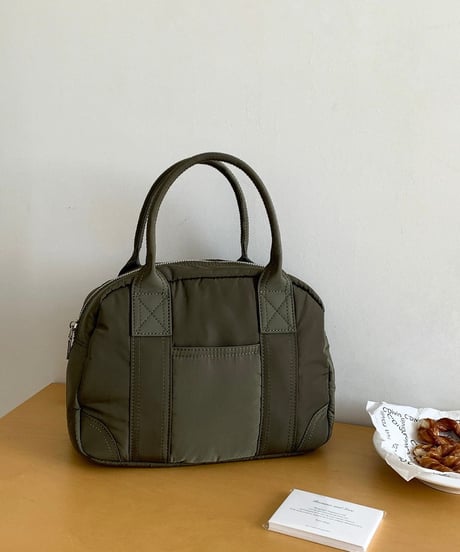 【予約販売】ナイロンラウンドミニボストンバッグ