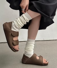 【予約販売】Wベロクロ サンダル #モカーキ