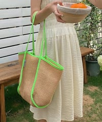 【予約販売】パイピングストロートートバッグ