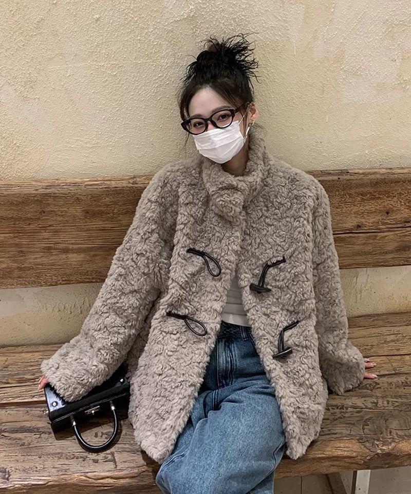 予約販売】 ボア ダッフル スタンドカラーコート | KISHIKA