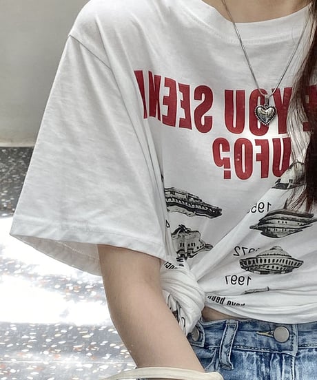【即納】UFOビンテージデザインTシャツ