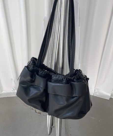【予約販売】ビンテージ加工ロングハンドルショルダーバッグ