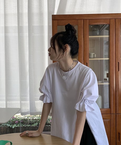 【即納】パフスリットTシャツ