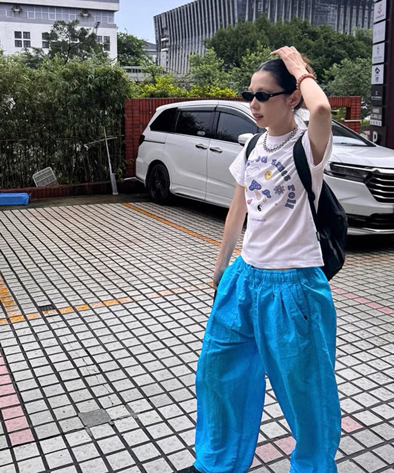 予約販売】カラーイージーパンツ #ブルー | KISHIKA