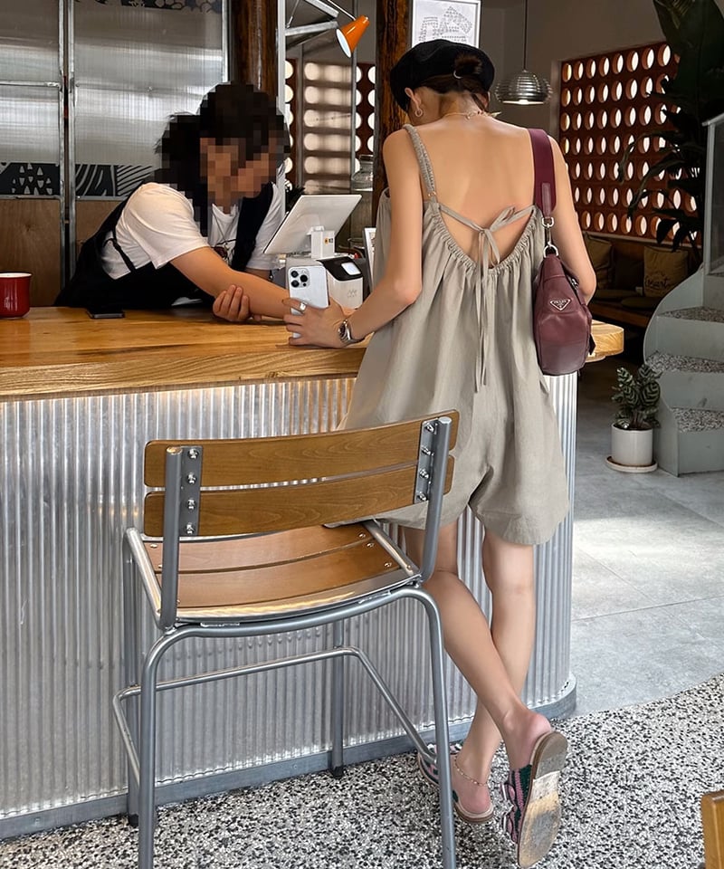 予約販売】オールインワンショートパンツ#グレージユ | KISHIKA