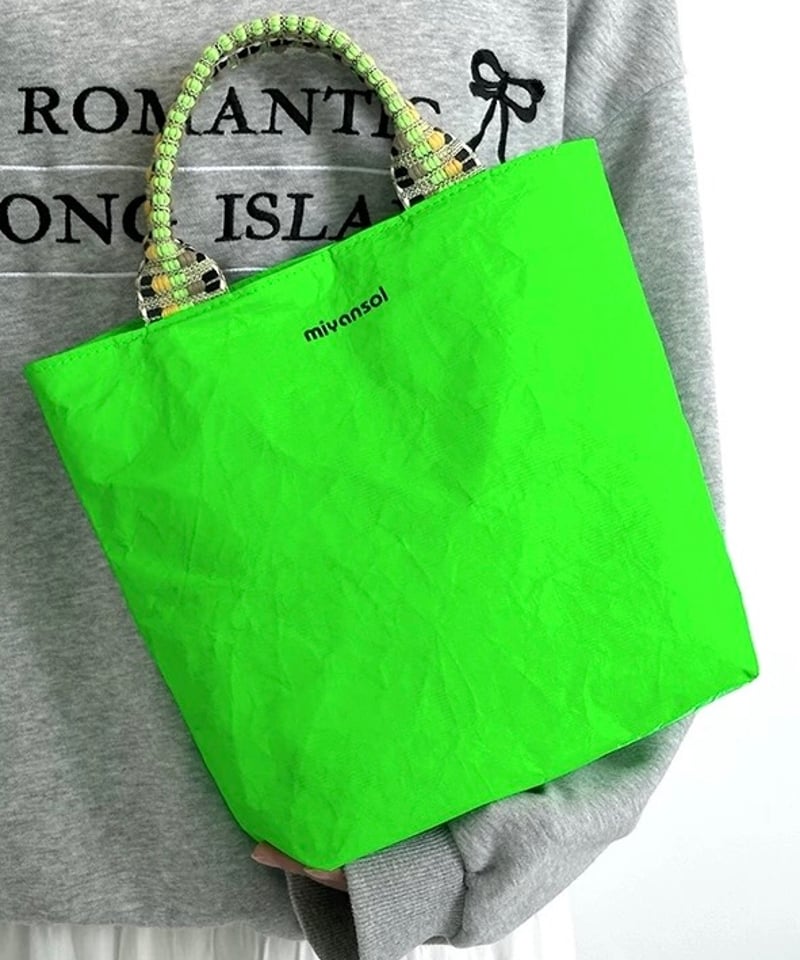 予約販売】蛍光グリーン防水ミニトートバッグ | KISHIKA