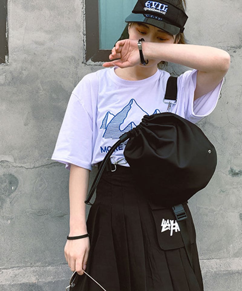 ブラック ナイロン 巾着型バッグ ビバリーヒルズポロクラブ BEVERLY HILLS POLO CLUB ナイロン