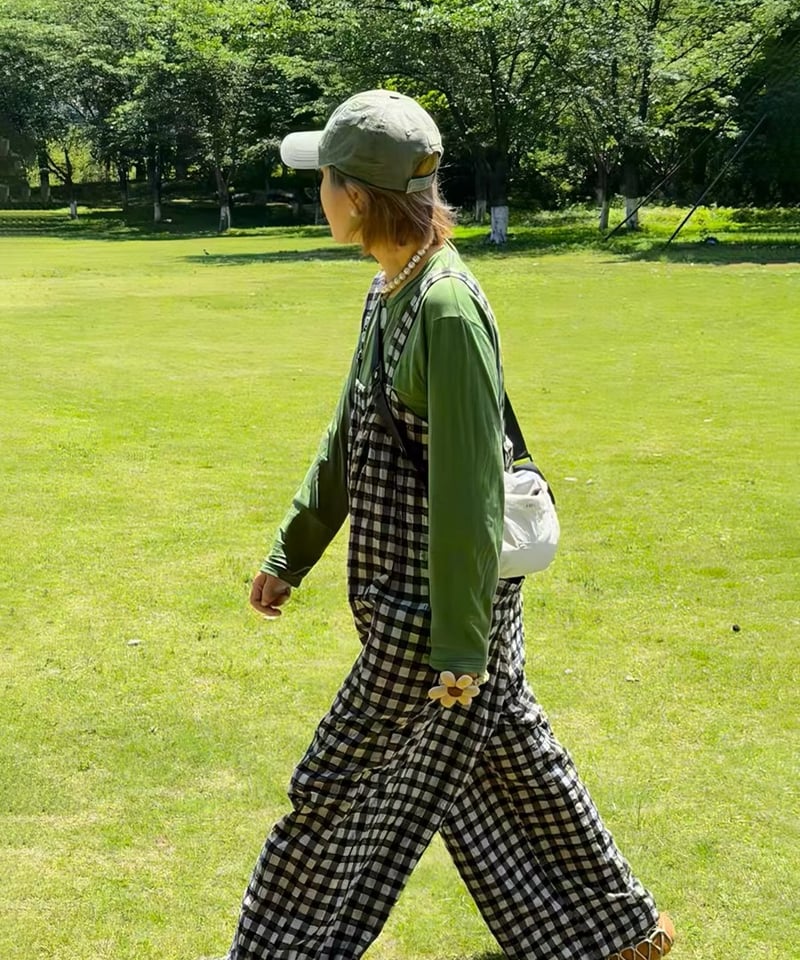 ts(s) チェック柄オーバーオール 予約販売】チェック柄サロペット オーバーオール | KISHIKA