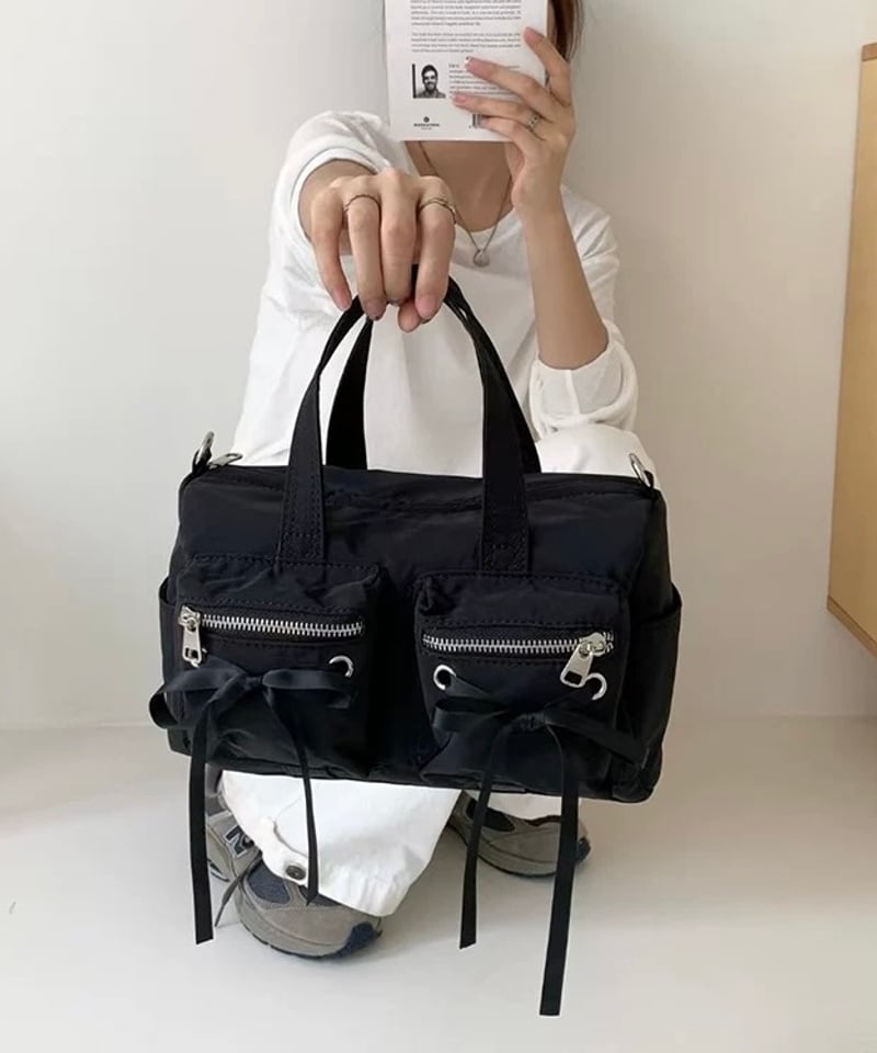 予約販売】リボンマルチポケットナイロンバッグ | KISHIKA