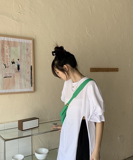 【即納】パフスリットTシャツ