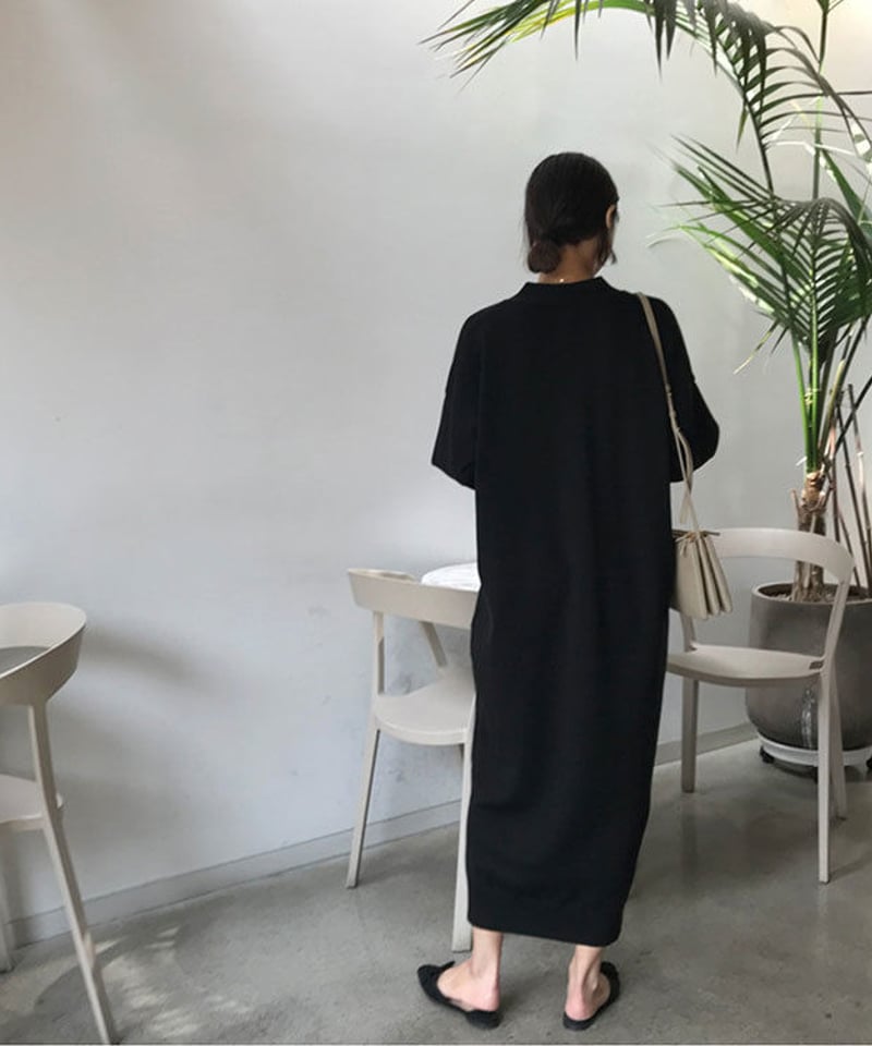 即納】Vネックニットロングワンピース 18720-45 | KISHIKA