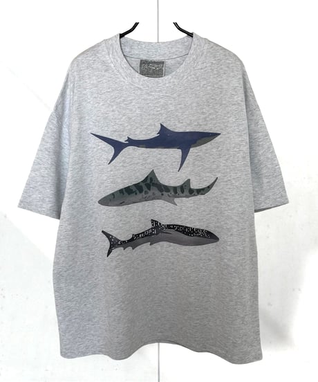 【予約販売】 oversizeシャークプリントTシャツ