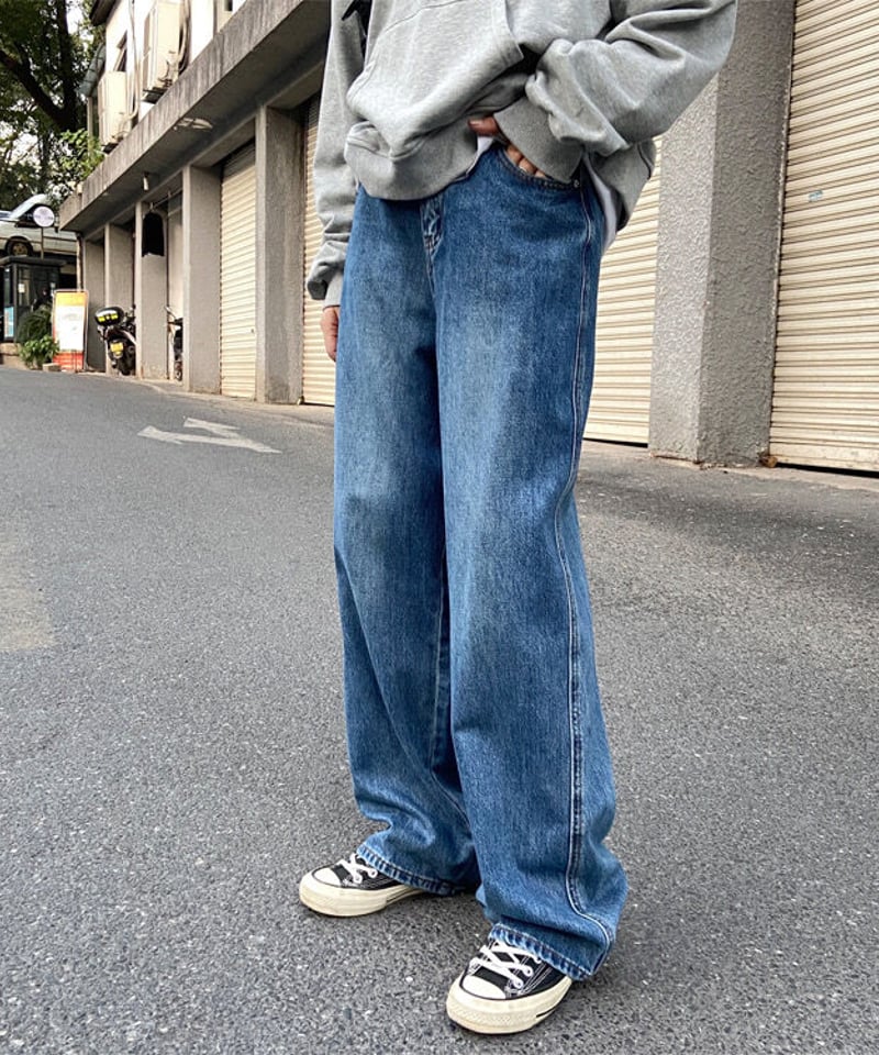 予約販売】ワイドストレートデニムパンツ SからXL | KISHIKA 予約販売】ワイドストレートデニムパンツ SからXL | KISHIKA