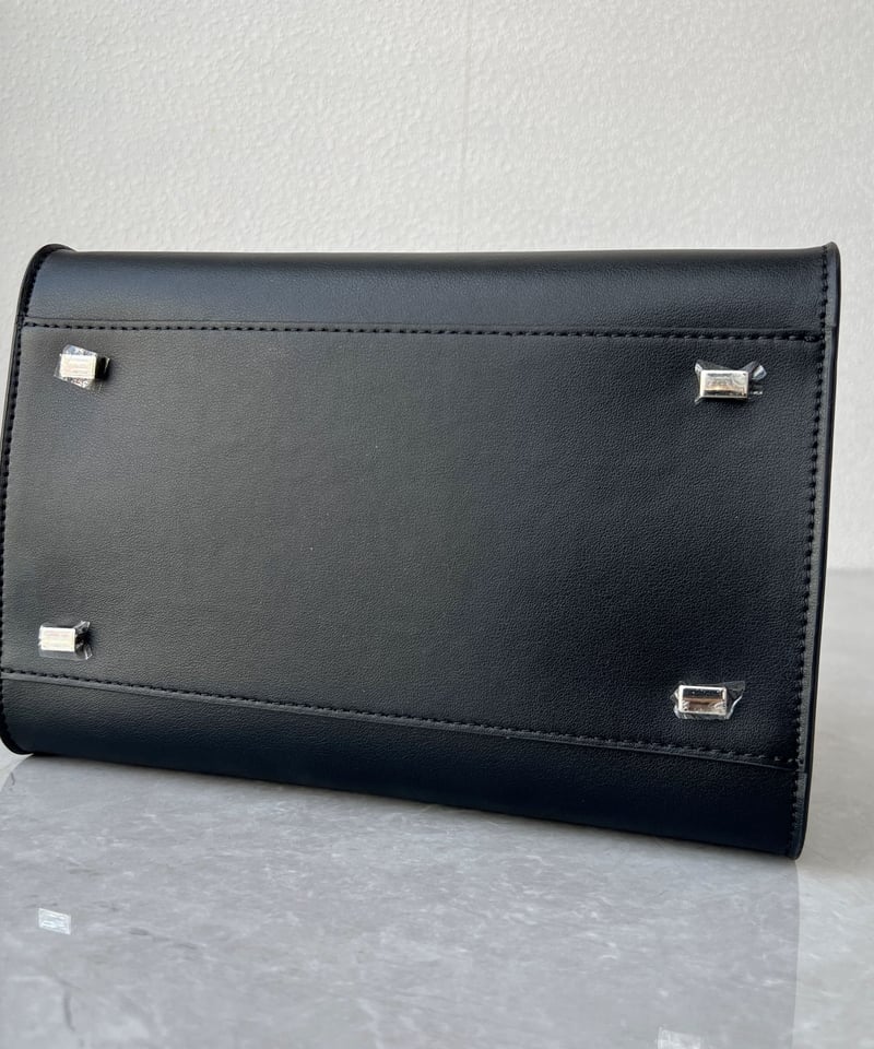 2025【予約販売】サイドベルトPUレザーミニボストンバッグ#ホワイト