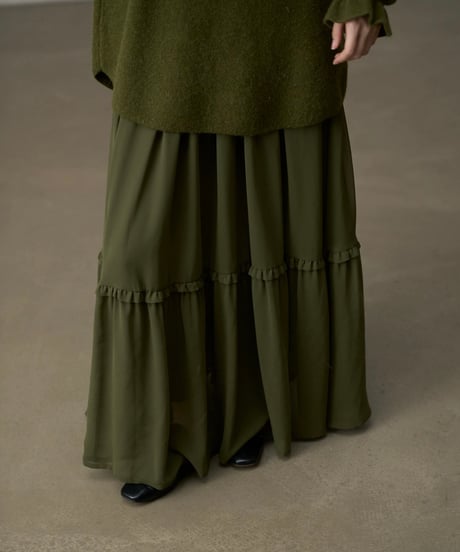 今だけ限定SALE【予約販売】シフォン ボリュームフレアスカート