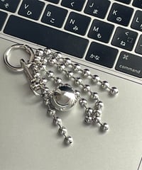 【予約販売】シルバーボール&ボールチェーン マルチストラップ チャーム