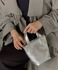 【予約販売】PUレザーミミニトートバッグ ショルダーストラップ付