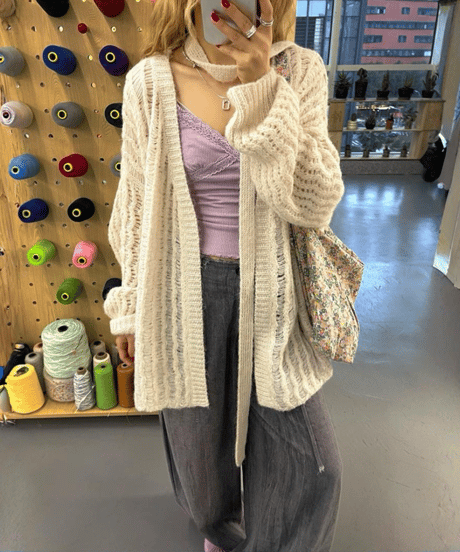 kitica キチカ　ジャガードコート tulle cardigan | Chika Kisada