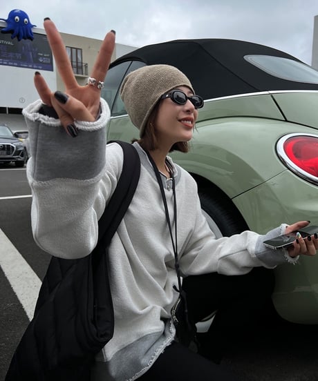 ラスト1枚【即納】 リバースデザインスウェット#グレー