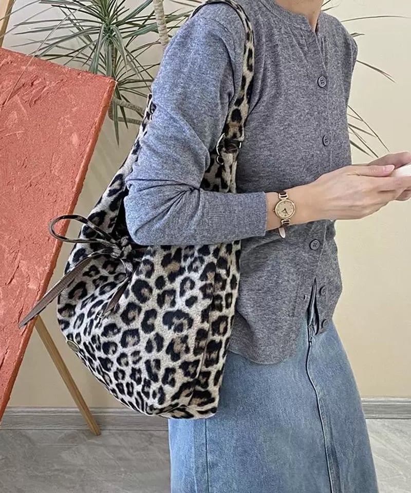 予約販売】レオパード柄リバーシブルショルダーバッグ | KISHIKA