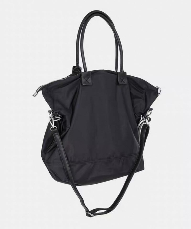 予約販売】大容量PUレザーハンドルナイロントートバッグ ショルダー