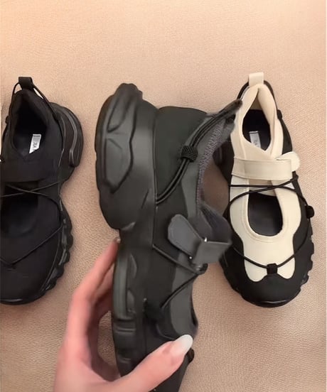 【予約販売】コードストラップスニーカー#グレー