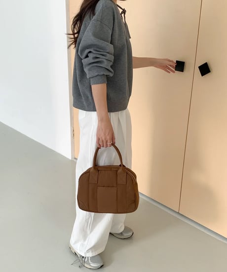 【予約販売】ナイロンラウンドミニボストンバッグ