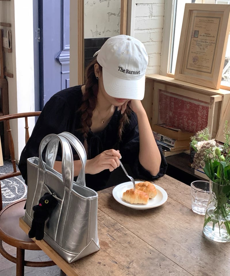 予約販売】シルバーPUレザーミニトートバッグ | KISHIKA