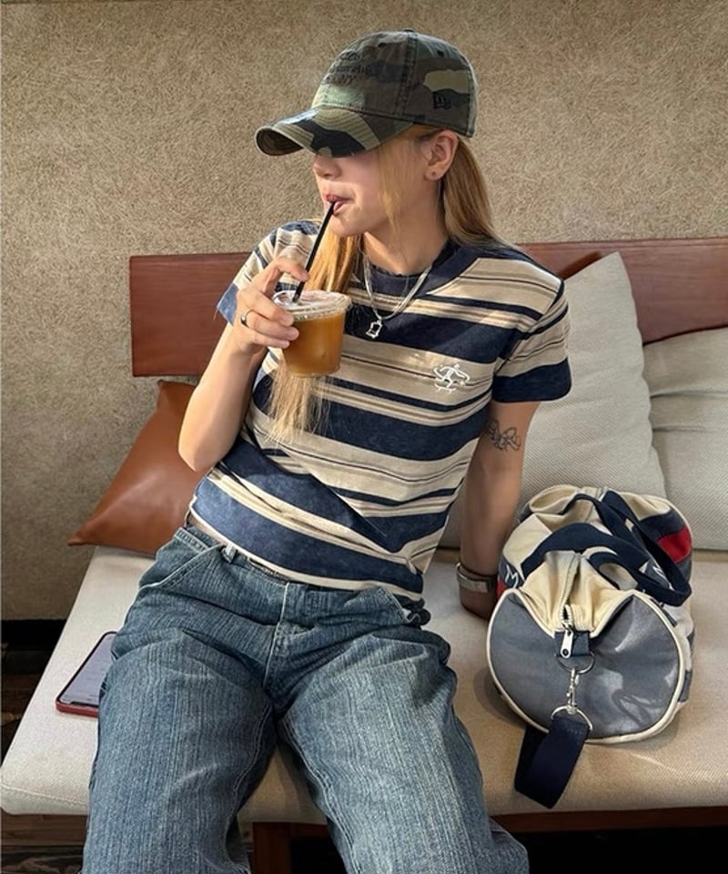 予約販売】レトロボーダーTシャツ | KISHIKA