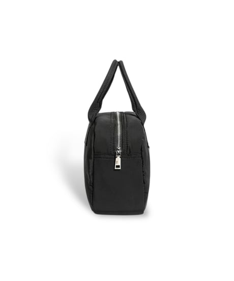 【予約販売】ナイロンラウンドミニボストンバッグ #ブラック