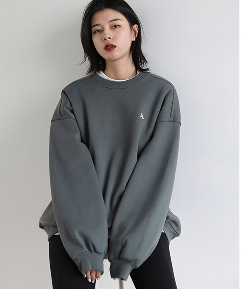 SALE【即納】OVER SIZE 刺繍ロゴスウェット チャコール | KISHIKA SALE【即納】OVER SIZE 刺繍ロゴスウェット チャコール | KISHIKA