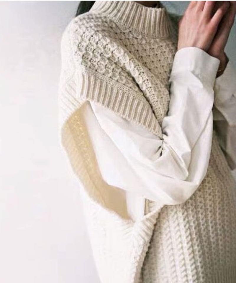 Wool mix BOAオーバーベスト　新品未使用 新品SeaRoomlynn Wool mix BOA オーバーベスト アイボリー