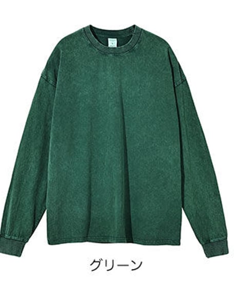 【予約販売】 ビンテージ ウォッシュ長袖Tシャツ