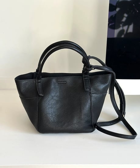期間限定10%OFF【予約販売】レザー スクエア ミニトートバッグ