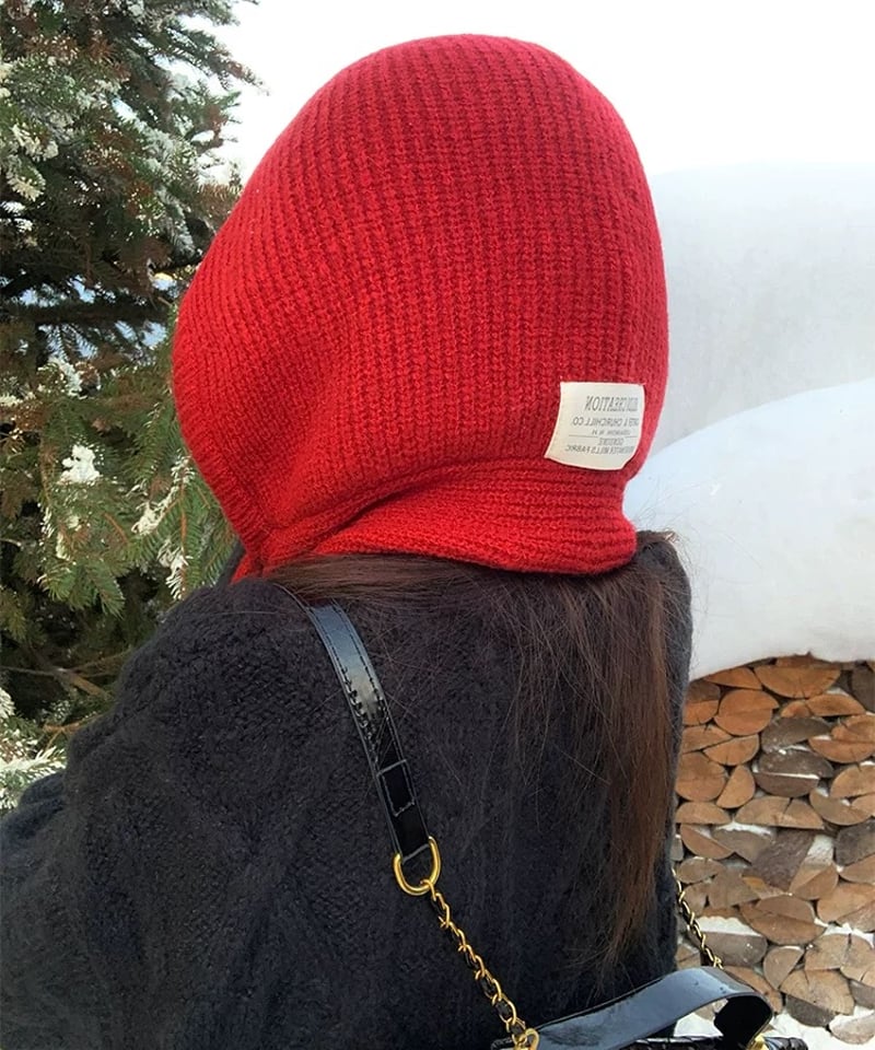 YUKI FUJISAWA バラクラバ ニット帽 フードマフラー 美品/定価2.9万】ユキフジサワ YUKI FUJISAWA *Balaclava バラクラバ
