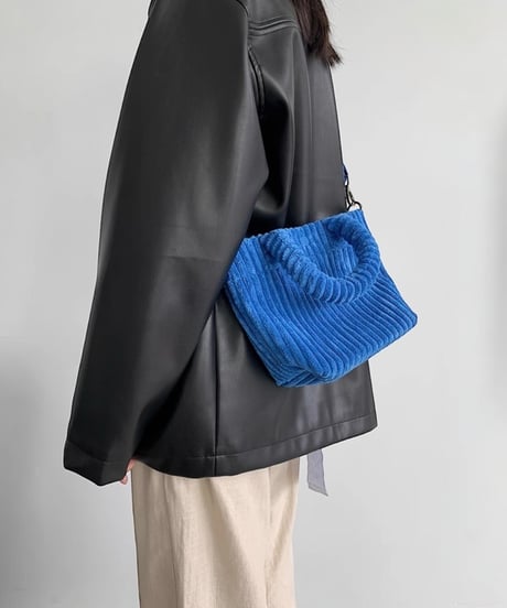 【予約販売】コーデュロイミニトートバッグ ショルダーストラップ付 ②