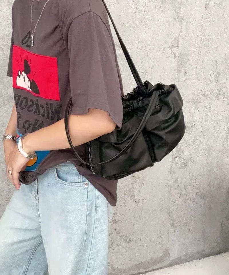 予約販売】ビンテージ加工ロングハンドルショルダーバッグ | KISHIKA