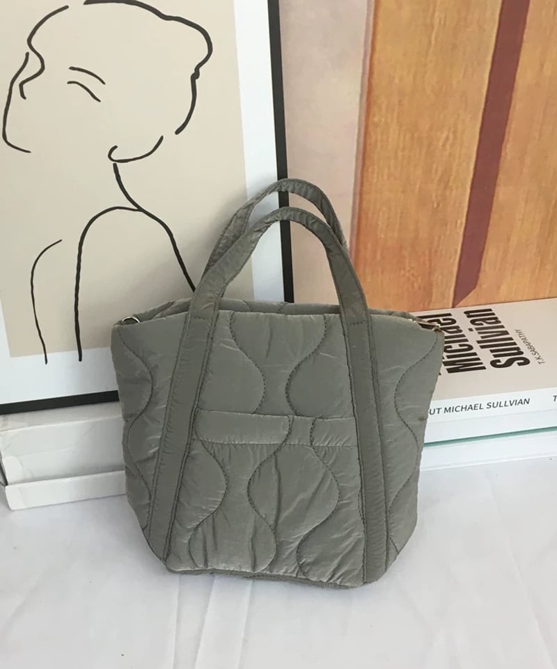 予約販売】キルティングミニトートバッグ ショルダーストラップ