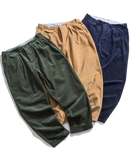 BLACK FRIDAY SALE【即納】コーデュロイタックパンツ　メンズ