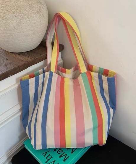 【予約販売】マルチストライプ トートバッグ
